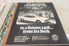 1975 DATSUN 240K GL Australian Sales Advert 