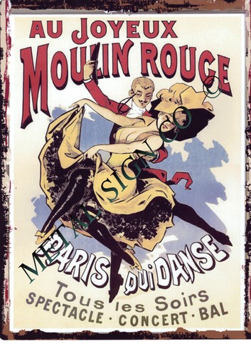 Moulin rouge paris metal wall - moulin,