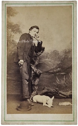 Cdv man with rat - cdv,