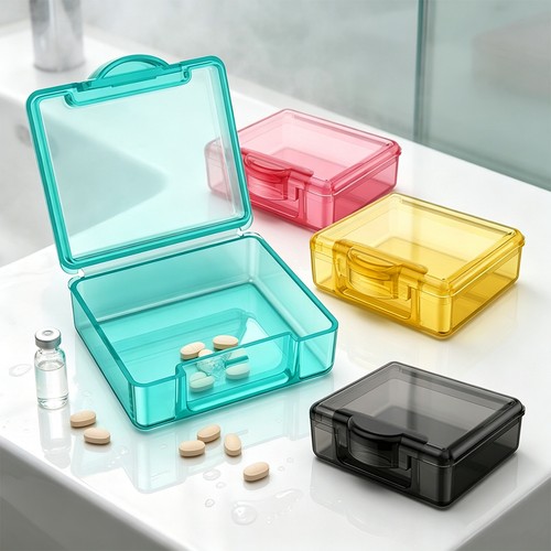 Small plastic storage boxes - small,
