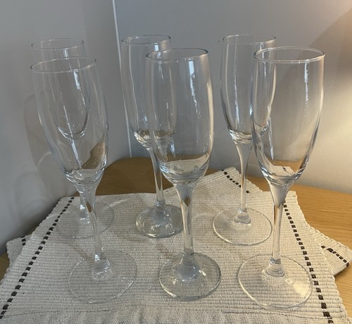 Glass champagne flutes - champagne,