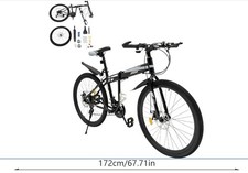 Folding Mountain Bike Full Suspension 26" 21 Speed For Men and Women 26inch Bike