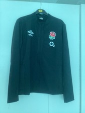 Slightly Worn Men’s Large Black Umbro England Rugby Union Anthem Jacket.