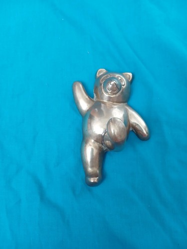 Vintage brass waving bear wall - vintage,