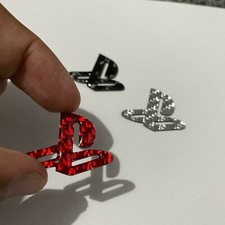 Playstation Logo 3d Gel Carbon Fiber Stickers PS4 PS5 Decals Black Red Grey 