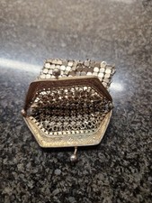 vintage silver chain mail purse