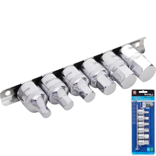 Bluespot 6pc stubby hex - 6pc,