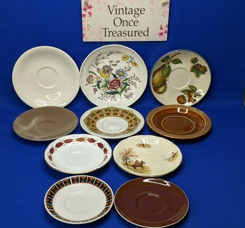 Vintage china saucers - 10,