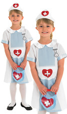 Kids Nurse Costume Occupations Fancy Dress Girls Nurses Outfit Book Day