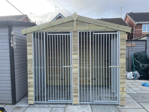 Double dog kennel - dog, ft/