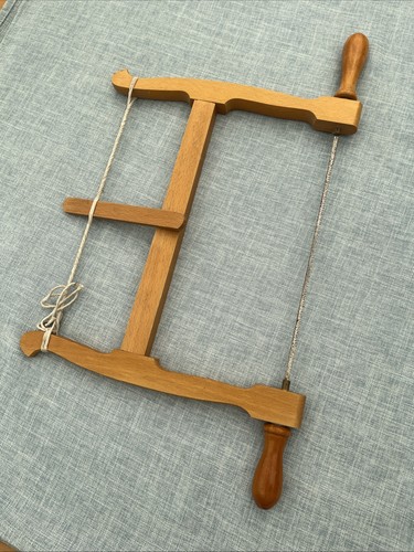 Vintage beech wooden frame saw - wooden,