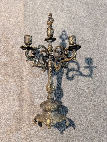 Antique brass candelabra - antique,