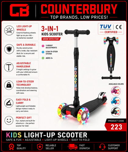 Korimefa wheel kids - 3, scooter