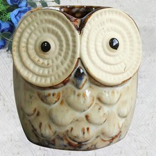  2 PCS Owl Planter Ceramic