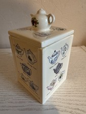 TEA CADDY Ringtons WADE Heritage Collection Ceramic Teapot Design