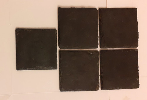 Natural slate coasters - 5,