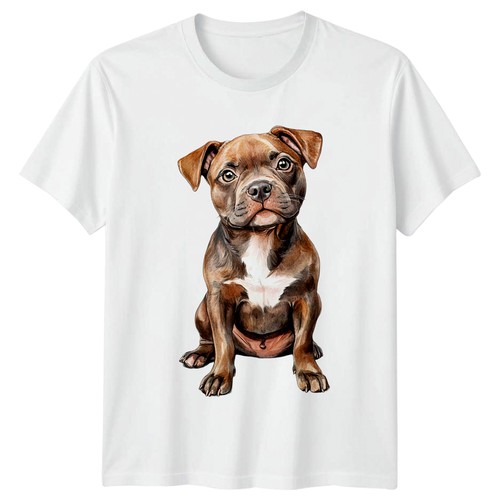 Adorable staffy puppy - adorable, t-shirt