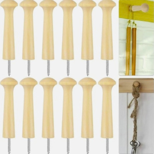 12pcs wooden shaker peg hooks - 12pcs,