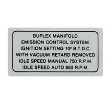 ID0014 E-TYPE JAGUAR DUPLEX MANIFOLD DECAL 1055
