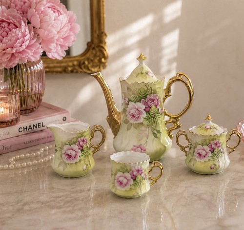 Vintage lefton china - rose, tea
