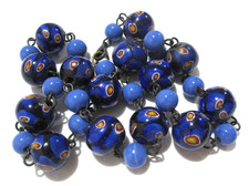 Antique necklace, wired glass