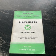 Matchless Maintenance Booklet