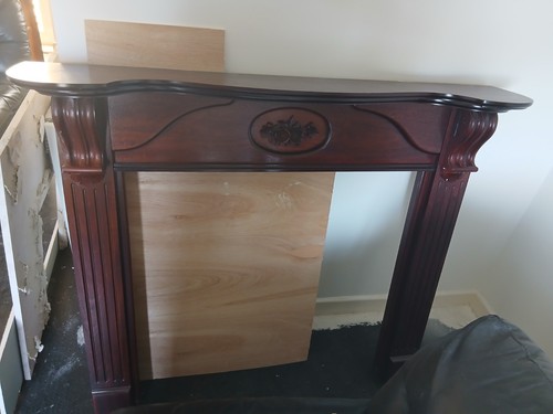 Wooden fire surround - fire,