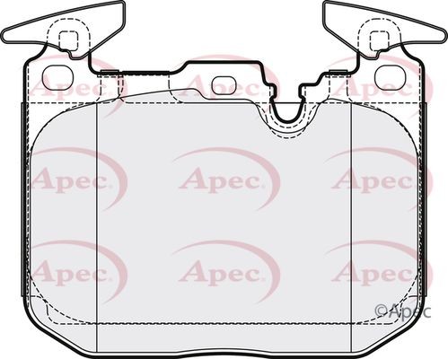 Apec front brake pad - brake, set