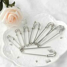 Silver Safety Pins Extra Large Fastener Kilts Blankets Skirts Art Crafts UK