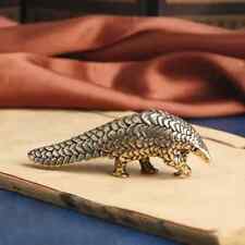 Small Brass Pangolin Armodillo Animal Ornament Paperweight 7cm