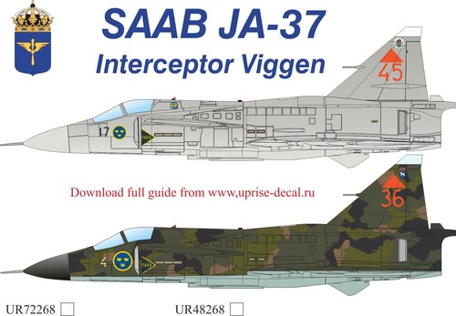 Decal saab ja37 viggen - decal,