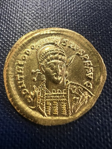 Gold solidus roman coin - solidus,