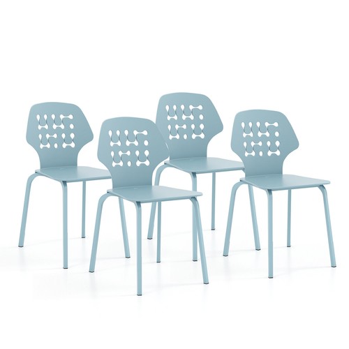 Metal dining chair set - metal,