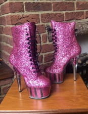 SIZE 7 VINTAGE PINK GLITTER