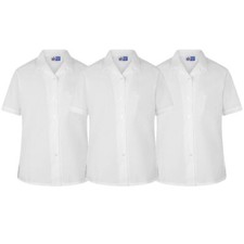 Pack of 3 White Short Sleeve
