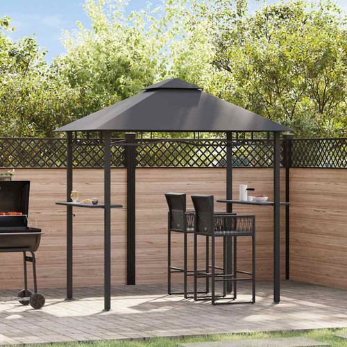 Bbq gazebo anthracite steel - anthracite,