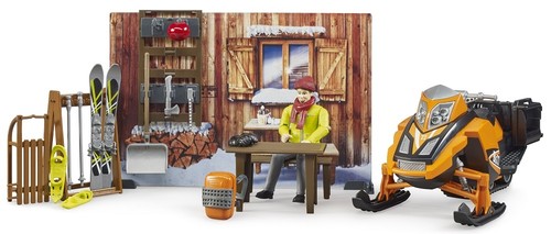 Bruder snowmobile with - snowmobile, figure