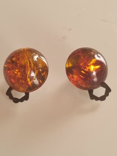 Vintage amber clip - vintage, on