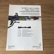 GUNS93 MAGAZINE ADVERT 12X9 SWAROVSKI OPTIK Z6 RIFLESCOPES