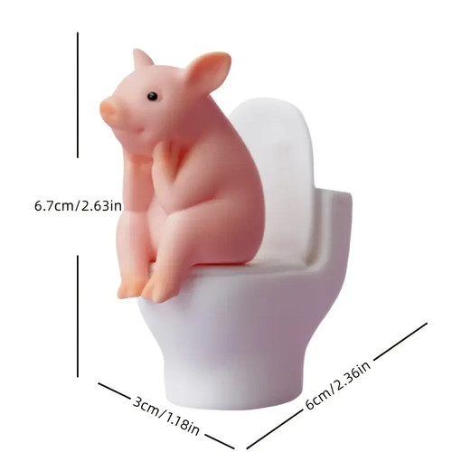 Cute pink pig toilet - pig,