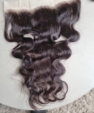 13x4 straight HUMAN HAIR LACE FRONTAL CLOSURE 20" free parting 