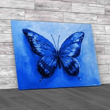 Butterfly Colourful Abstract Paint Effect Canvas Print Large Picture Wall Art