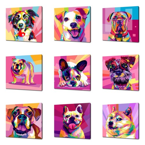 Dogs canvas print picture art - print,