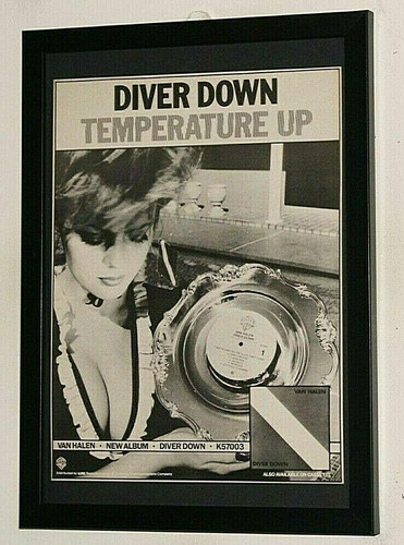 Van halen framed 1982 diver - halen,