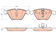 Front brake pad - disc,