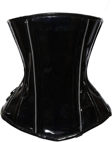 Under bust steel boned - steel, black