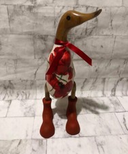 Wooden Duck With Boots | Poppy Design | Remembrance | Handmade Home Decor