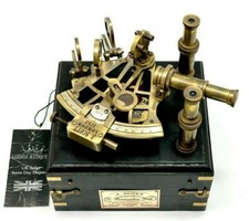 Antique Sextant with Wooden