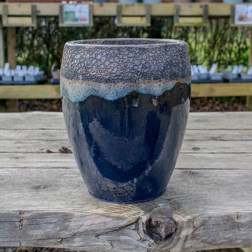 Plant pot ceramic 21cm dark - ceramic,