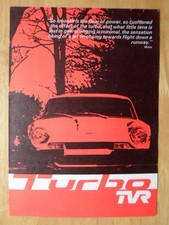 TVR TURBO original 1976 UK Mkt Sales Brochure - pre 3000S Taimar etc